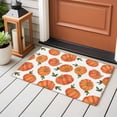thumbnail image 4 of Entryway Rug 2'x3', Thanksgiving Small Rug for Kitchen Bathroom Door Mat Indoor Entrance, Fall Orange Pumpkin Green Maple Leaves Non-Slip Area Rugs Floor Mats Carpet Front Door Rugs, 4 of 8