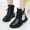 style-04 Black, variant on Kogui Toddler Ankle Boots Kids Hiking Outdoor Waterproof Lace-up Comfort Urban Styled Boots (Toddler/Little Kid/Big Kid) Size 1.5 (Black,Big Kids 1.5)