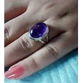 thumbnail image 3 of Navya Craft Amethyst Oval 925 Sterling Silver Handmade Women Statement Ring, Purple Gem Stone Ring Size 13.0, 3 of 4