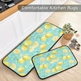 thumbnail image 5 of Lemon Kitchen Rugs and Mats 2 Piece Non Slip Washable Teal Runner Rug Set for Floor Kitchen Decor and Accessories, 5 of 5