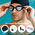 thumbnail image 6 of Swim Goggles and Swim Cap, Anti Fog UV Protection Swimming Goggle No Leaking, with Nose Clip, Ear Plugs, Goggles Case, Suitable for Men, Women, 6 of 8