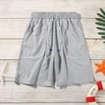 thumbnail image 1 of pstuiky Abreviatura para hombres, Pantalones cortos casuales y modernos de verano para hombre con cintura elástica y cordón de color sólido Pantalones cortos cargo, 1 of 5
