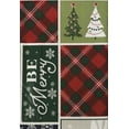 thumbnail image 2 of Christmas Holiday Patchwork PVC-Free PEVA Vinyl Flannel Backed Tablecloth 52x90 Oblong, 2 of 2