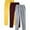 Yellow3, variant on Jalioing Men's 3 Pack Sweatpants Casual Elastic Waist Drawstring Athletic Pants Loose Straight Leg Joggers with Pocket