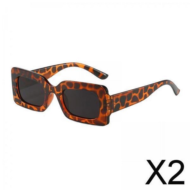 2x Gafas de Conducción Modernas, Protección , Gafas de Sol para Exteriores, Mujeres, Hombres, Gafas de Sol Rectangulares para Fiestas, Niñas, Damas, 2 piezas