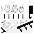 thumbnail image 2 of One Line Owls Cartoon Key Holder for Wall Mail Holder Organizer with 5 Key Hooks Wall Mount Key Rack with Shelf, 2 of 6