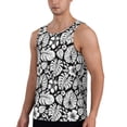 thumbnail image 2 of Lsque Tropical Leaves Pattern Mens Tank Tops Muscle Athletic Quick Dry Sleeveless Workout Fitness T Shirts Beach Tank Top, Loose-fit Sleeveless Shirt for Men-4X-Large, 2 of 7