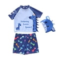 thumbnail image 1 of Shadoumai Swimsuit for Boys Graphic Print Swimwear Boys 2 Piece Swimsuit Swim Lessons Bathing Suits for Kids, 1 of 4