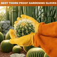 thumbnail image 6 of Long Garden Gloves for Women Man, Thorn Proof Rose Pruning Cowhide Leather Garden Gloves for Cactus, Rose and More - L, 6 of 7