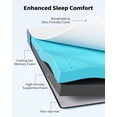 thumbnail image 3 of 3 Inch Firm Mattress Topper  Size, Cooling Gel-Infused &  Charcoal Memory  Bed Topper for  , High-Density Mattress Pad with Removable Cover, CertiPUR- Certified, 3 of 7