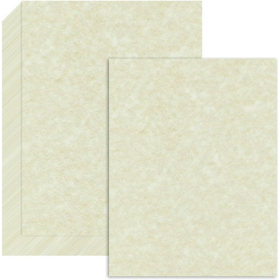 120 Sheets Parchment Paper for Certificates, 8.5" x 11", 100 GSM Double-Sided Stationery Paper for Resumes & Diplomas, Printer-Friendly (Ivory)
