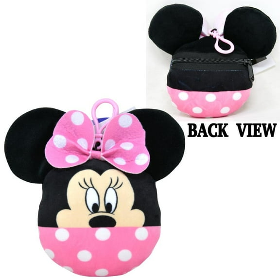 Minnie Mouse 6" Plush Head Zipper Pull