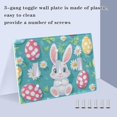 thumbnail image 3 of Yayeee Toggle Light Switch Wall Plate 2-Gang 4.56"x4.48" Decorative Outlet Cover, Cartoon Easter Bunny, 3 of 7