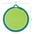 thumbnail image 5 of Farmhouse Round Placemats Set of 6 Woven Placemats for Dining Table Decor Kitchen Table Mat Wipe Clean Green 11.8inch, 5 of 5