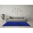 thumbnail image 3 of Ahgly Company Machine Washable Indoor Rectangle Oriental Blue Modern Area Rugs, 2' x 4', 3 of 4