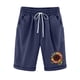 thumbnail image 5 of Mujeres Pantalones Cortos Casual Estampado Elástico de la Cintura Medio Pantalones Cortos, Casual con Bolsillos para el Uso Diario, 5 of 6