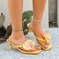 thumbnail image 2 of Bibifish Womens Block Heel Mule Sandals Romantic 3D Floral Square Toe Slip On Ladies Sandals Summer Daily Event Casual Sandals, 2 of 5