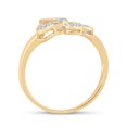 thumbnail image 2 of 10kt Yellow Gold Womens Round Diamond Double Heart Ring 1/12 Cttw, 2 of 4