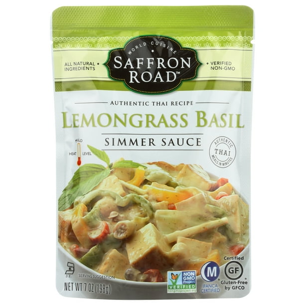Saffron Road Simmer Sauce Lemongrass Basil, 7 Fl Oz