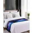 thumbnail image 4 of Xipuska Blue Purple Stars Bed Runners for Twin Size Bed, Decorative Bed Throws for Foot of Bed, Abstract Simple Sky Art Bed Runner Sofa Throw Bedding Scarf Protector Slipcover for Bedroom/Hotel, 4 of 6