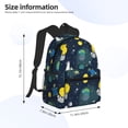 thumbnail image 3 of Daiia Space and Animals School Backpack for Men Women, Unisex Large Waterproof Bookbag Schoolbag Casual Daypack for High School/College/Teens/Travel/Work Black, 3 of 8