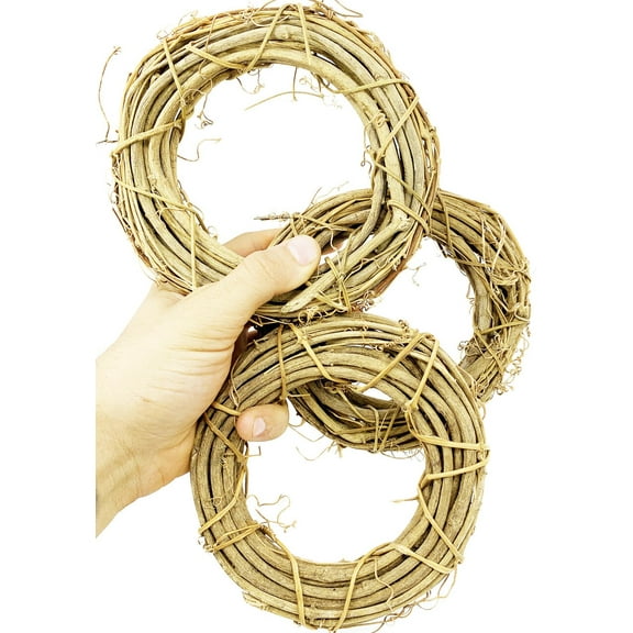 3186 Pk3 6 Inch Grapevine Wreath Foot Talon Bird Toy