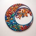 thumbnail image 3 of Colorful Crescent Moon Metal Wall Art, Boho Nature Steel Wall Hanging Decor, 3 of 8