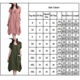 thumbnail image 2 of Robe T-shirt d'Été à Manches Courtes en Coton et Lin pour Femmes, Décontractée, Ample, Longue Tunique, Grande Taille, 2 of 2
