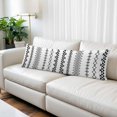 thumbnail image 2 of White Boho Body Pillow Cover 20 x 60 Inch Decorative Pillow Cover Ethnic Tribe Striped Vintage Lumbar Pillowcase Seasonal Rectangle Cushion Case for Couch Sofa Bed Living Room, 2 of 9