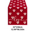 thumbnail image 3 of Xoxingysm Table Cloth Love Heart Valentines Day Table Runner Red Kitchen Dining Table Decor for Indoor Outdoor Anniversary Wedding Home Decoration, A Tablecloth, 3 of 8
