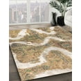 thumbnail image 2 of Ahgly Company Indoor Round Abstract Brown Abstract Area Rugs, 6' Round, 2 of 6