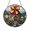 Acrylic 3.5 Inch, variant on Round Stained Glass Windmill Window Decor Featuring Floral Garden Elements and Butterfly Accents