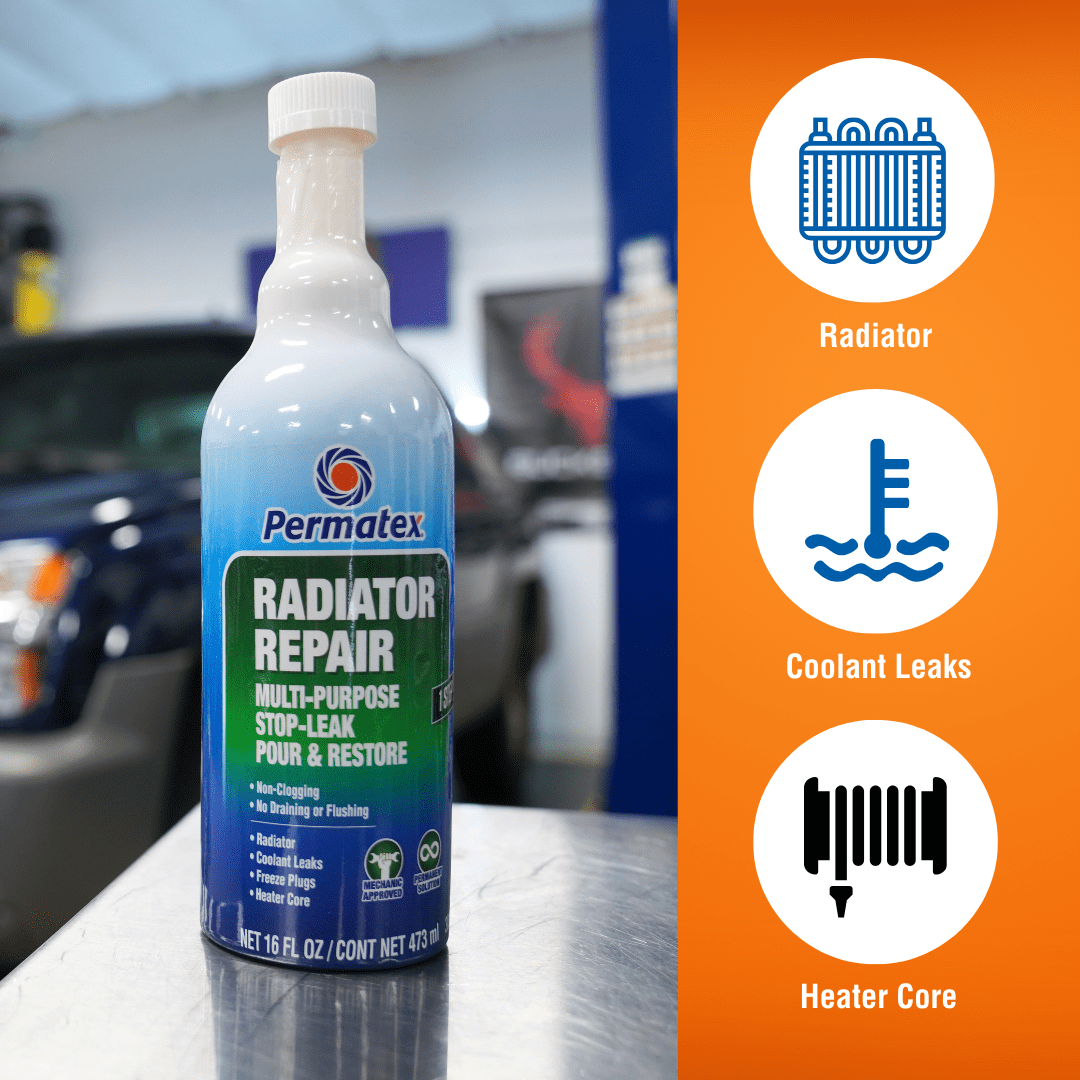 (6 pack) Permatex 30301 Radiator Repair - Stop Leak, 16 fl oz, Protecting Against Coolant Loss, Stopping Leaks and Seepage from Head Gaskets
