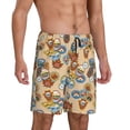 thumbnail image 2 of Sikiie Camp Badge Mens Pajama Shorts, Lightweight Lounge Pant with Pockets Soft Sleep Pj Shorts for MenSmall, 2 of 6