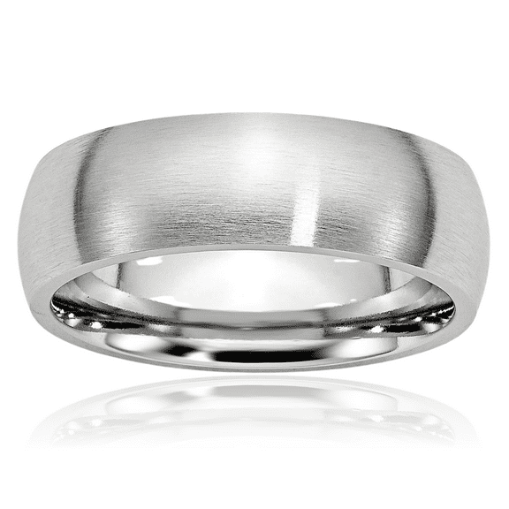Cobalt 7mm Half Round Plain Classic Wedding Band Ring