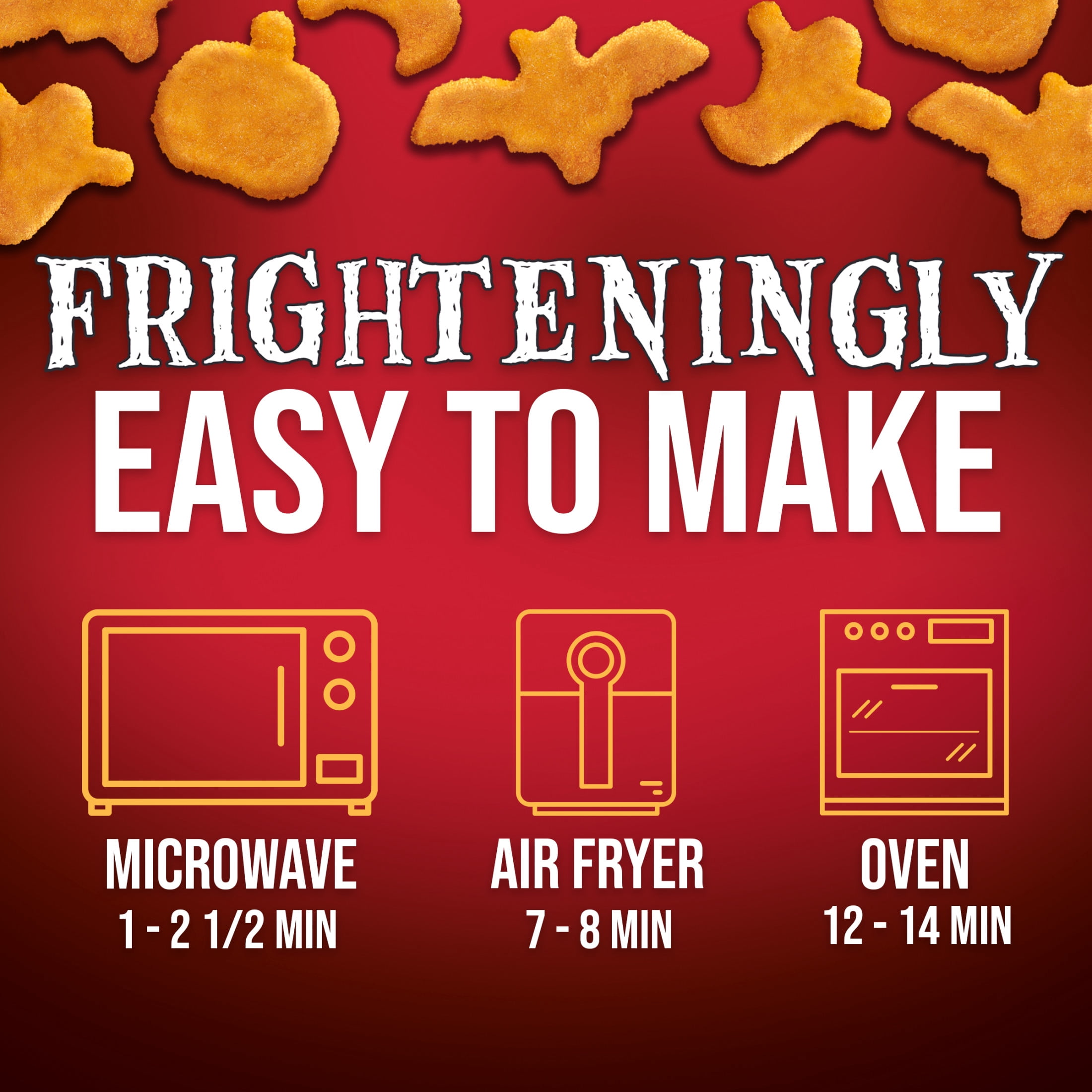 Tyson Spooky Chicken Nuggets, 27 oz Bag (Frozen, Fully Cooked)