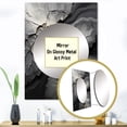 thumbnail image 3 of Designart "Fragmented Grey Geode Art" Spiritual Stone Mirror Wall Decor - Traditional Black Spiritual Large Printed Mirror Wall Decor For Bedroom - 40" x 30" Inch, 3 of 5