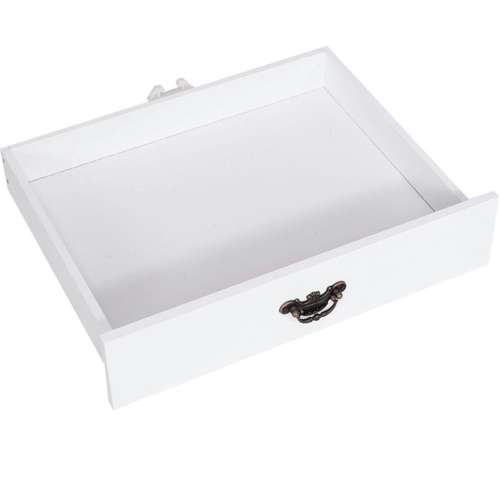 Demi Bonn Computer Desk with 4 Drawer Computer Study Table for Home Office Gaming Writing Workstation, White