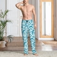thumbnail image 2 of Susaid Winter Warmth Blue Knitted Print Mens Pajama Pants Set Sleep & Lounge Pants, PJ Bottoms with Pockets and Button Fly-XX-Large, 2 of 6