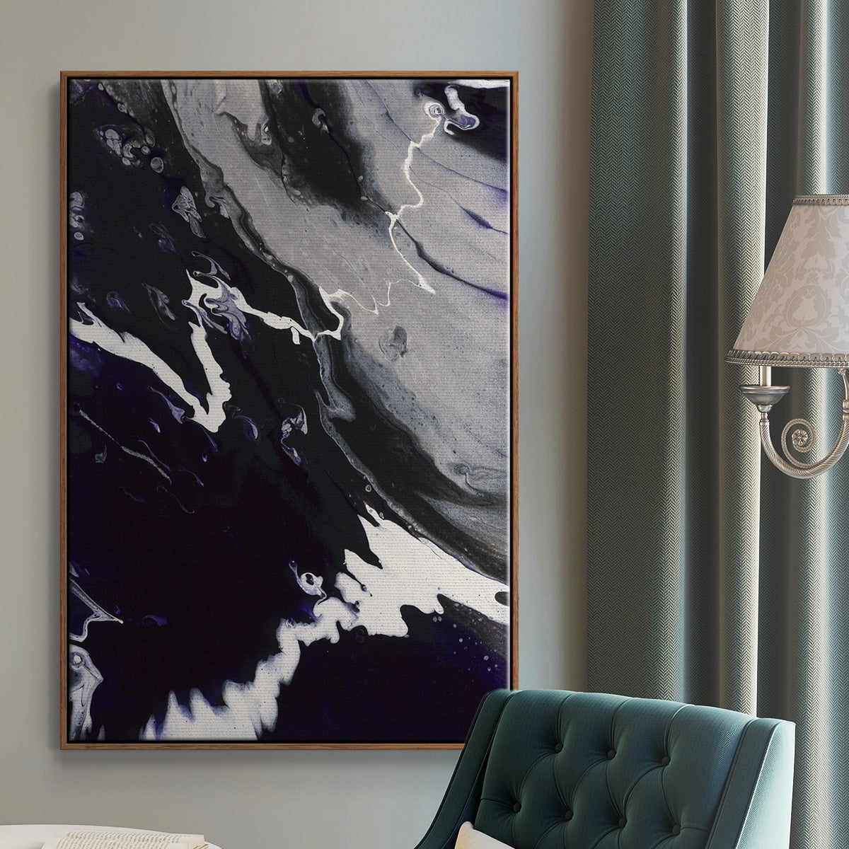 M108 Framed Premium Gallery Wrapped Canvas - Ready to Hang - 27 x 41 - Walnut Floating Frame