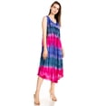 thumbnail image 4 of Sakkas Desert Sun Caftan Dress / Cover Up - Navy / Pink - One Size, 4 of 5