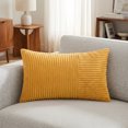 thumbnail image 2 of REGALWOVEN Throw Pillow Covers Set of 2 Modern Strip Decorative Couch Bed for Living Room Yellow 18" x 18", 2 of 7