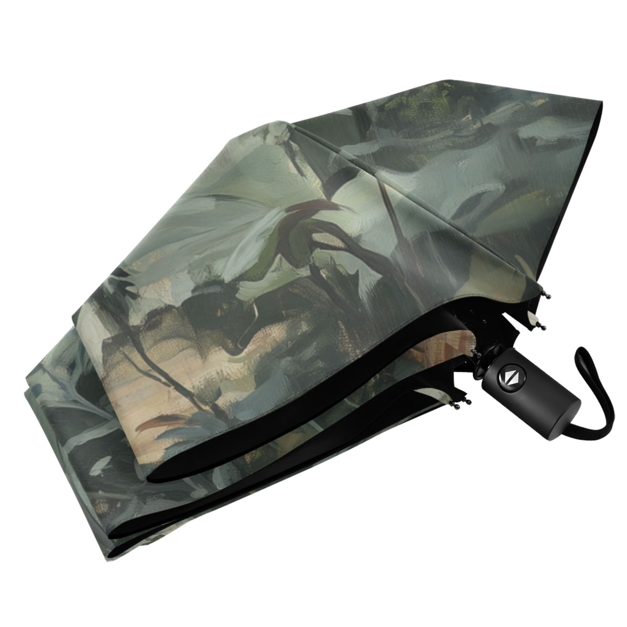 FORMRS Travel Umbrella Folding Auto Open Close Windproof Rain UV Protection, Ghosts Playing in A Garden