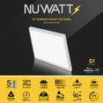 thumbnail image 2 of NUWATT 4 Pack, 1x1 Flat Panel LED Square Light, 5CCT 2700K/3000K/3500K/4000K/5000K Selectable, 1500LM 18W, Internal Driver, Dimmable, 120V, CRI90, 12" Inch Square Surface Mount Ceiling Light, 1" Thic, 2 of 9