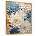 thumbnail image 2 of Designart "Dreamy Blue Background With White Mums III" Mums Floater Framed Canvas Art Print, 2 of 5