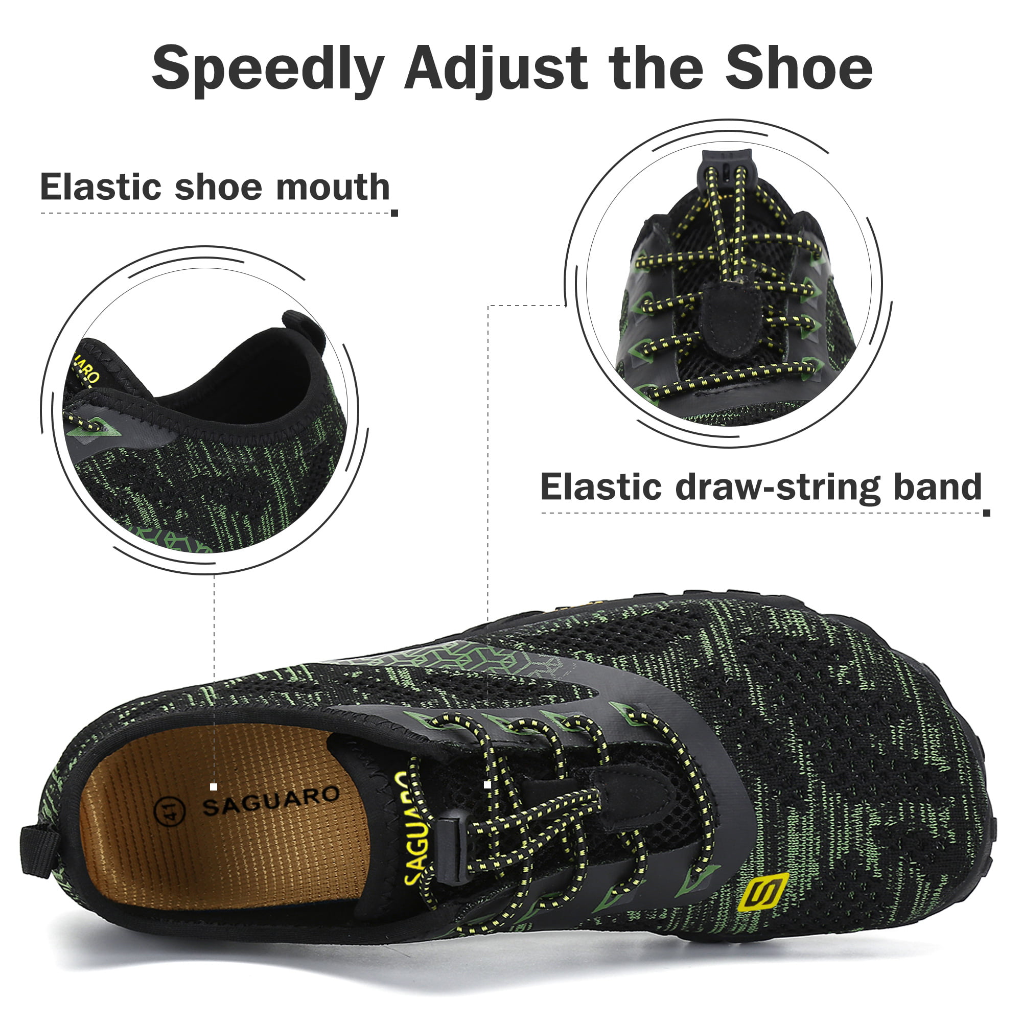 SAGUARO Water Shoes Mens Womens Barefoot Shoes Quick Drying Breathable  Ooutdoor Sports Swim Pool Climbing Running 