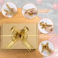 thumbnail image 4 of 20pcs Ribbon Pull Bows 8 Inch Bows for Wedding Baskets Gold Edge, White, 4 of 7