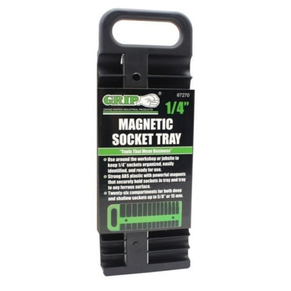 Grip On Tools 1/4In Magnetic Socket Tray