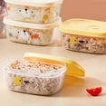 thumbnail image 4 of Reusable Food Storage Container, Cartoon Freezer Containers with Lids, Portable Plastic Meal Prep Storage Container Suitable for Home, Office Use, Microwave Heating Available, 4 of 8
