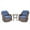 Blue, variant on Planntonneo 3 Piece Wicker Patio Furniture Sets, Outdoor Swivel Rocking Chairs Set of 2 with 6-inch Thickened Cushions and Rattan Side Table for Deck Porch Pool, Brown/Beige